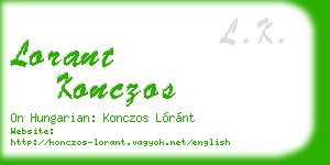 lorant konczos business card