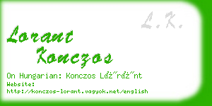 lorant konczos business card